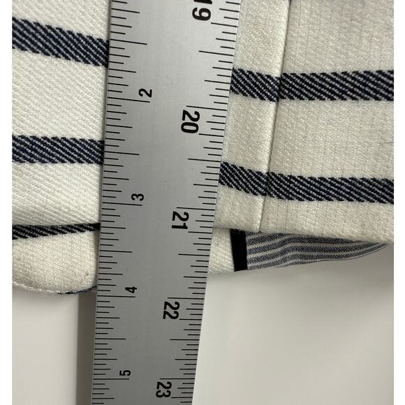 Zara Blazer Womens Nautical Single‎ Breast Stripped Blue White Size Small - Picture 10 of 11